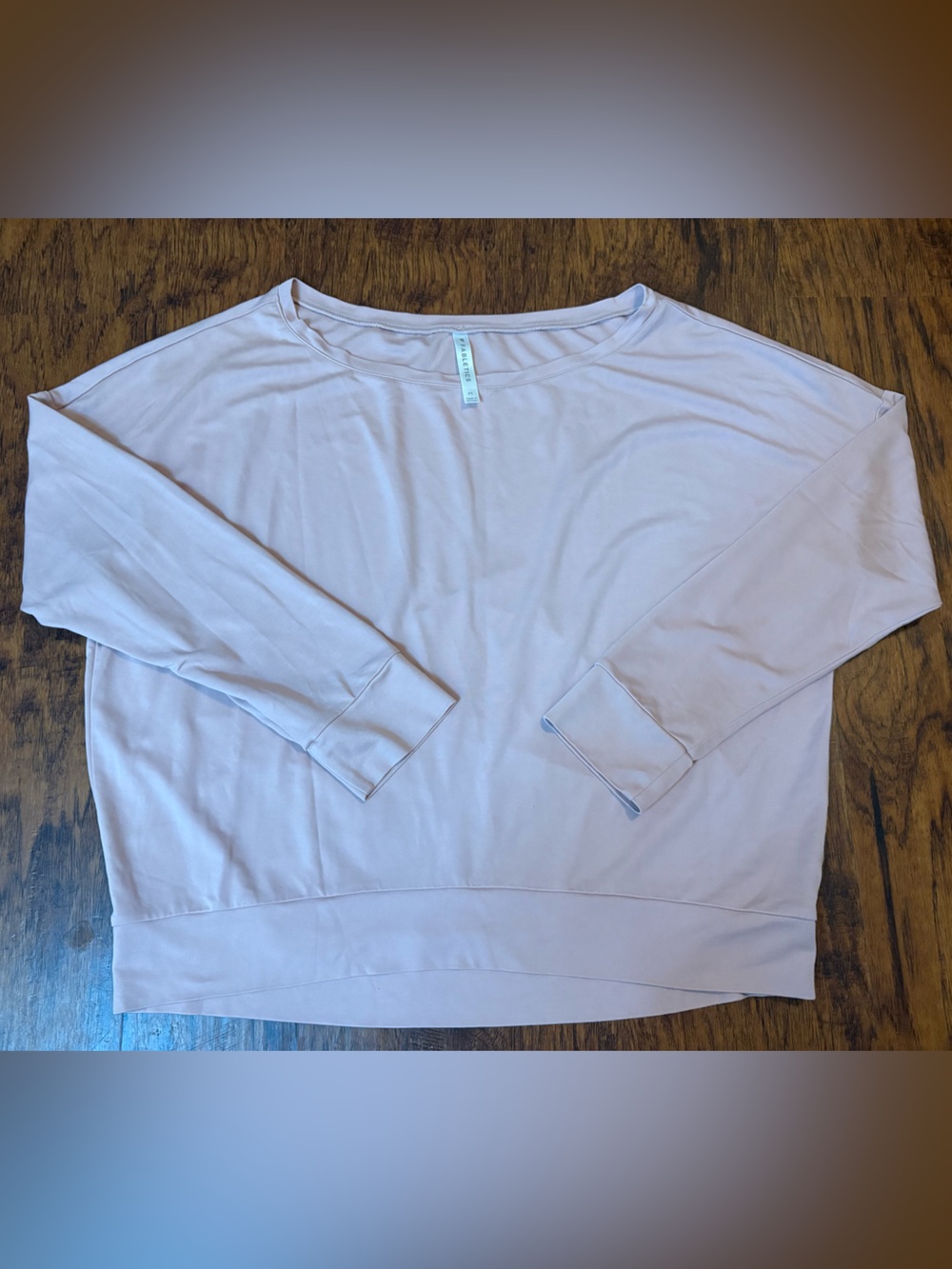 Fabletics Light Blush Long Sleeve Crewneck Top